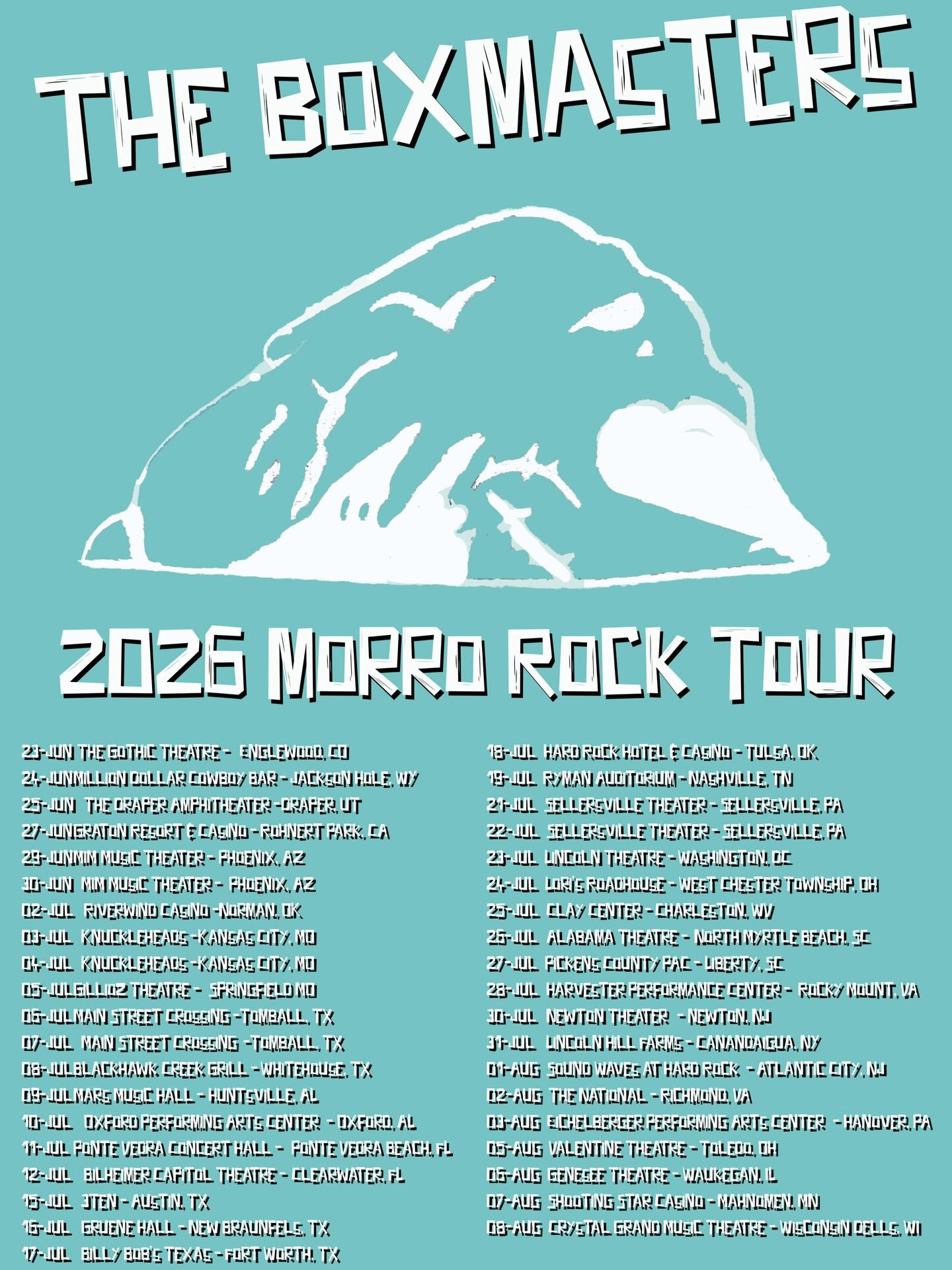 Billy Bob Thornton and the Boxmasters Morro Rock Tour Poster 2026